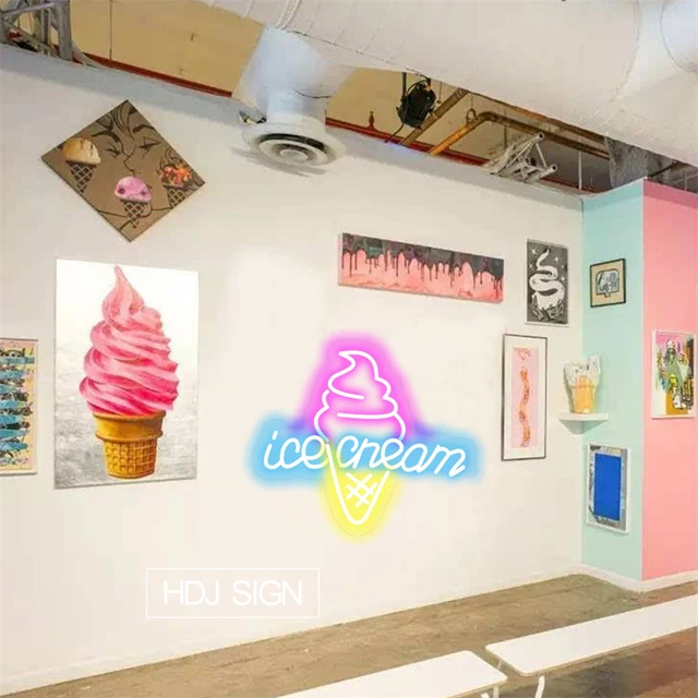 Ice Cream Shop Neon Signs  Gelateria & Ice Cream Parlor Light Signs