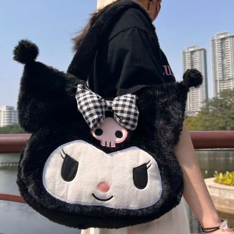 

Cartoon Kawaii Sanrio Bag Coll Kuromi Backpack Cute Cinnamoroll Shoulder Bag Tote Makeup My Melody Large Handbag Girls Gifts