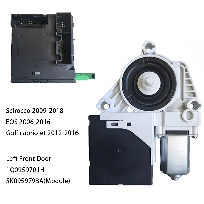 Новый мотор автомобильного стеклоподъемника для VW Scirocco Eos Golf 1Q0959701H 1Q0959702H 5K0959793A