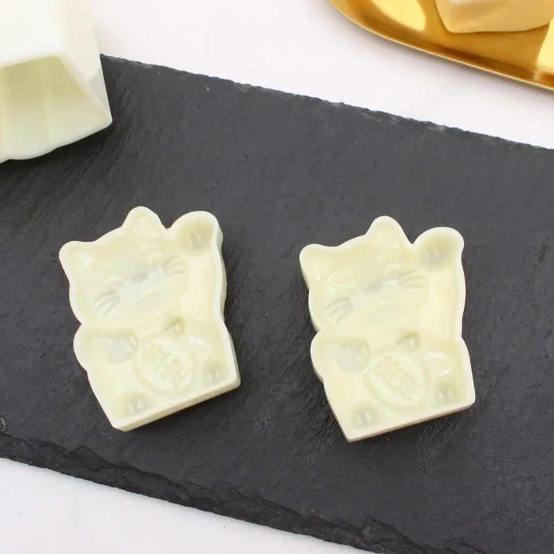 Лунная Форма Для Торта Happy Cat Moon Festival Осенний Средний Пластиковый Ручной Пресс