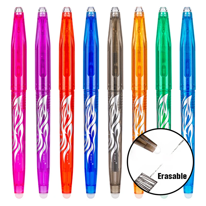 

1Pcs Erasable Gel Pen Or Refill Rod 0.5MM Washable Handle Magic Erasable Pen Refills For School Writing Tool Kawaii Stationery