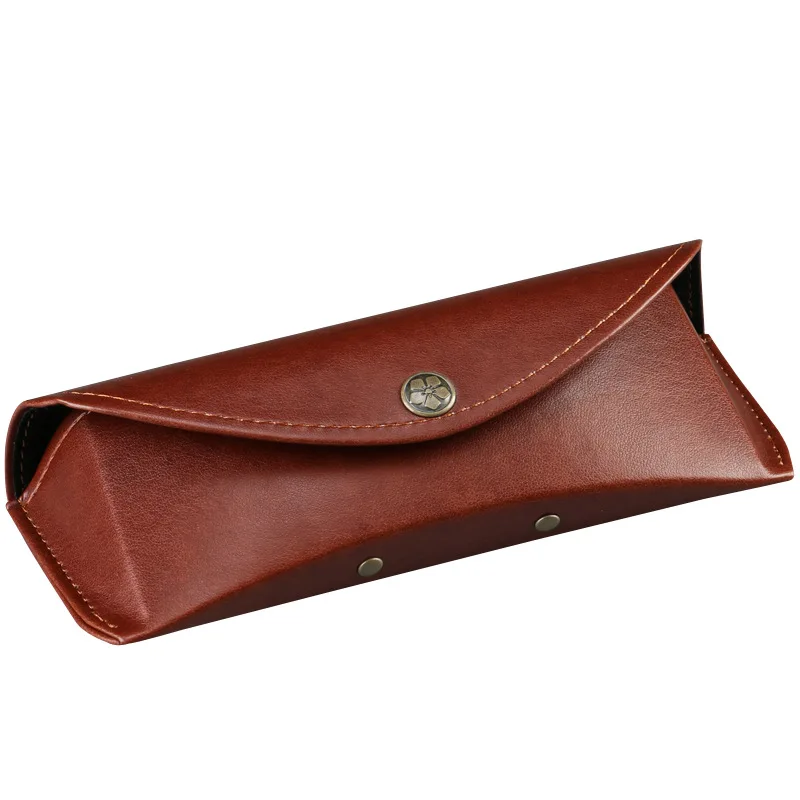 Купи Classic Elegant Horse Leather Glasses Case Men Portable Leather Sunglasses Storage Box Tool Carrying Cases Gift For Women за 870 рублей в магазине AliExpress