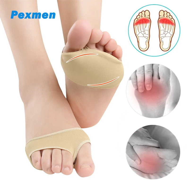 

Pexmen 2Pcs/Bag Metatarsal Pads Ball of Foot Cushions for Callus Bunions Corns Morton Neuromas and Sesamoiditis Foot Care Tool