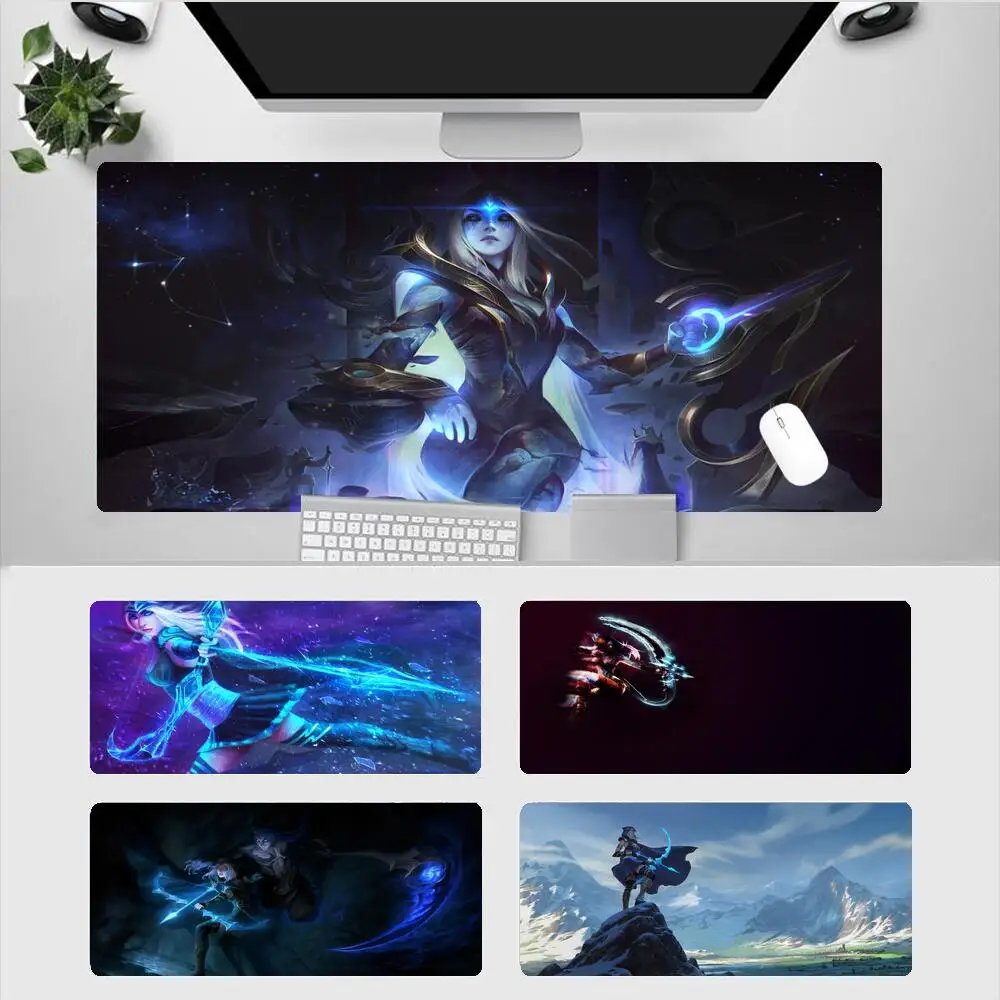 

Gaming Accessories Ashe League Of Legends Keyboard Pad Large Mouse Pad Xxl Pc LOL Mousepad Kawaii Office Desk Mat Laptop 900X400