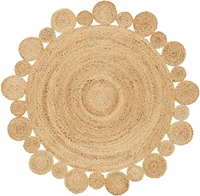 rug 100 pure natural jute decorative carpet home decoration carpet modern jute circular carpet weaving style