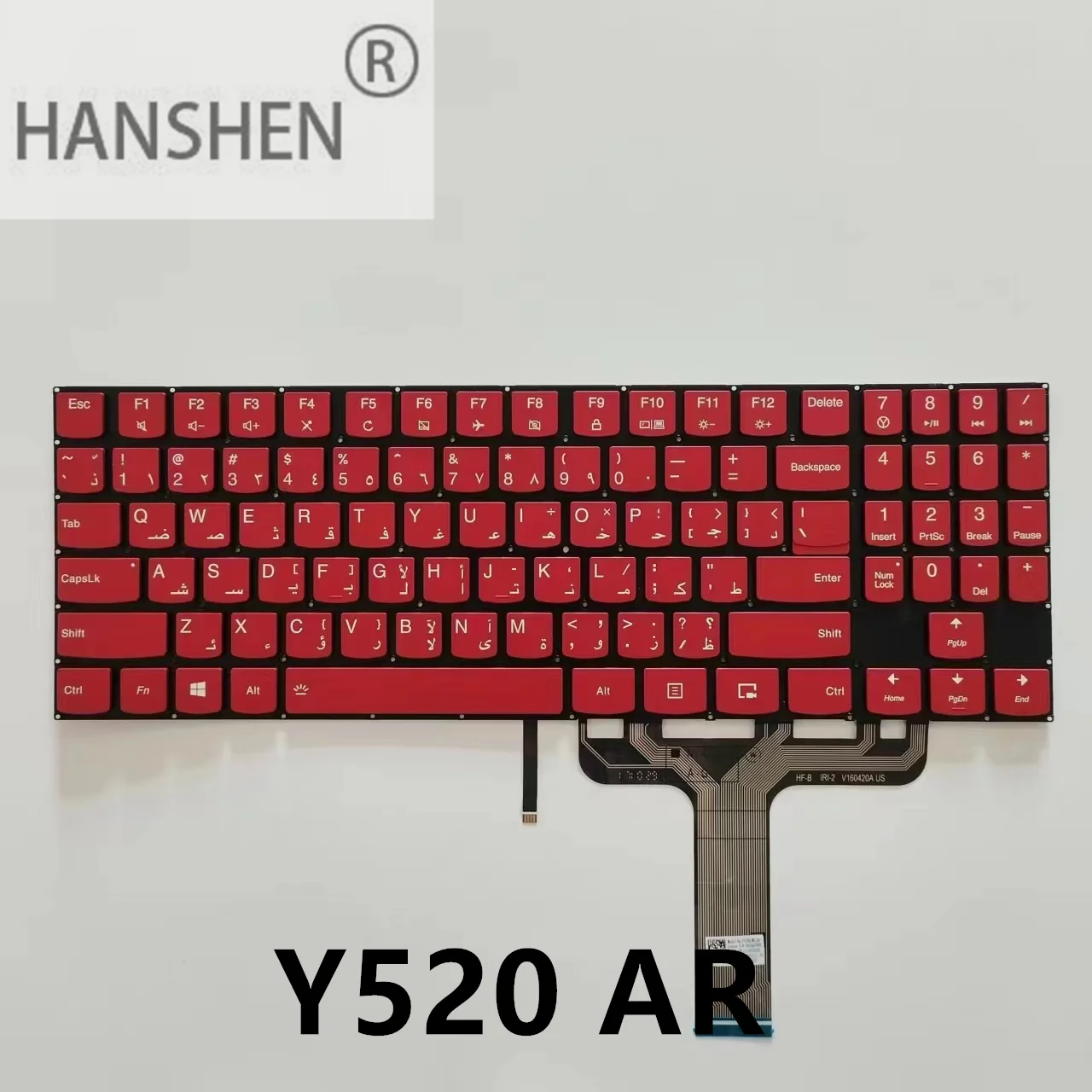 

Клавиатура с подсветкой HANSHEN для ноутбуков в американском и арабском стиле, подходит для Lenovo Legion Y520-15IKBA Y520 15IKBM Y520-15IKBN Y720
