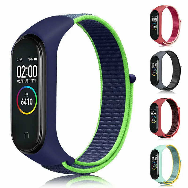 

Smart Bracelet Nylon Watch Loop Strap Wristband Replacement For Mi Band 3/4/5/6