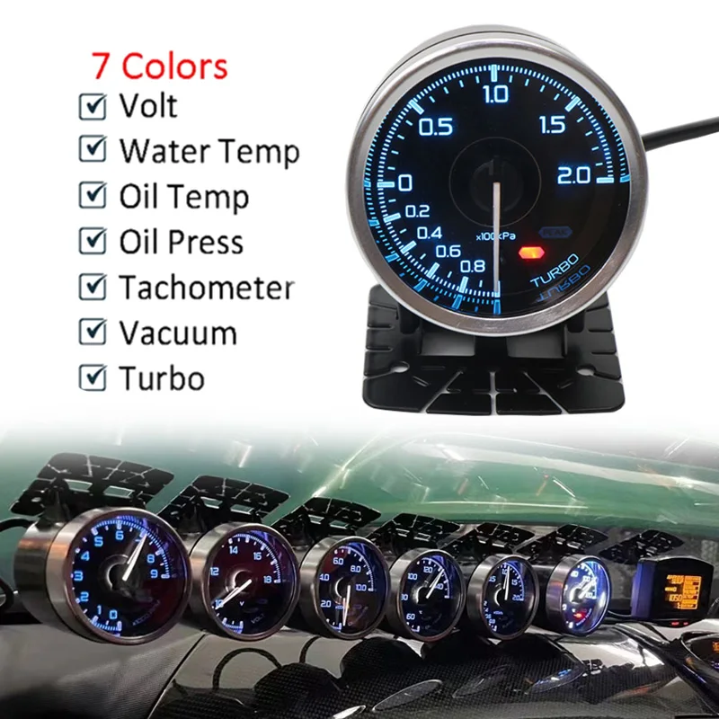 

Retrofit Fuel Car Auto Meter Tachometer Water Oil Temperature Gauges Vacuum Oil pressure Voltage Ext Temp Turbine Instrument