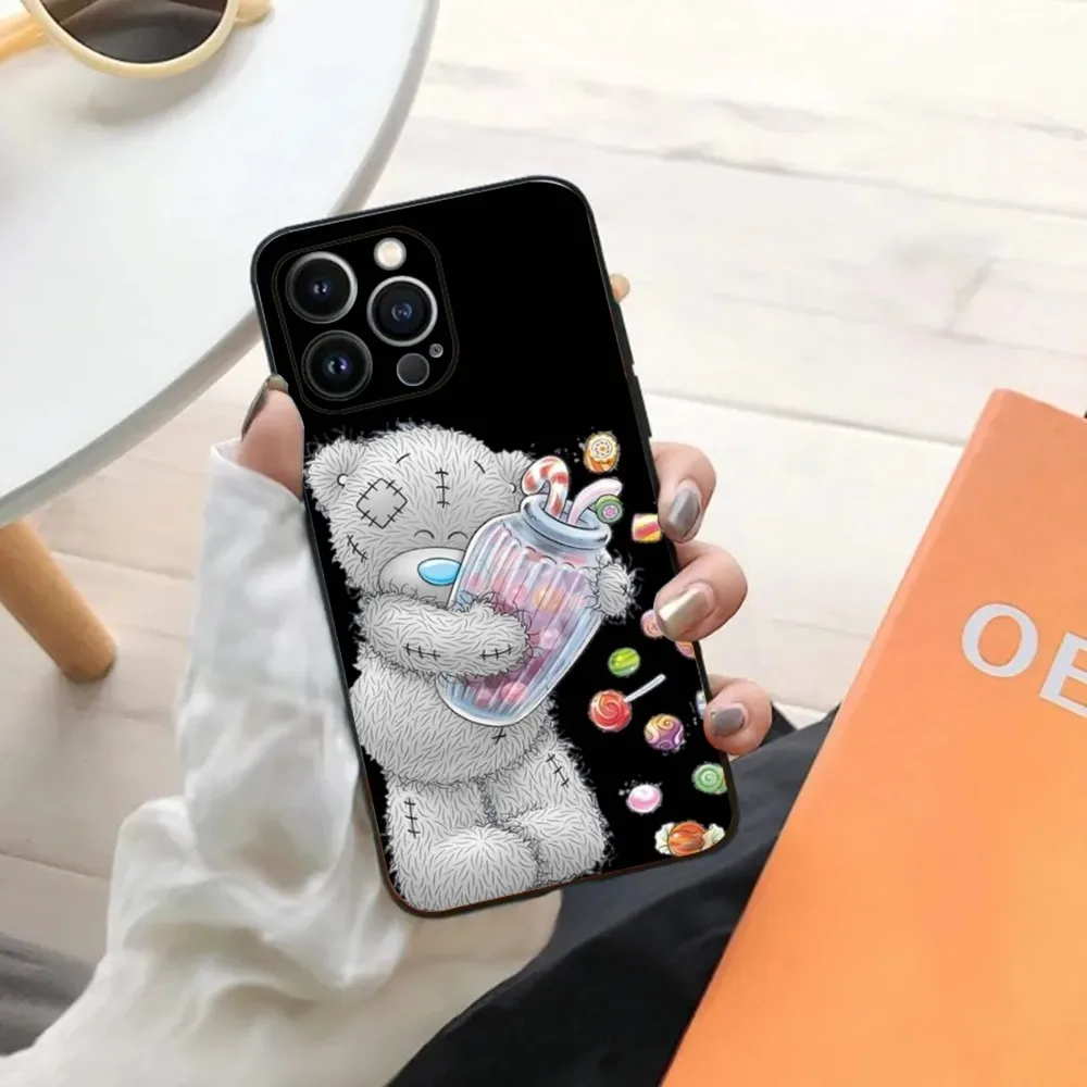 Милый чехол Tatty Teddy Bear для iPhone 15 14 13 12 11 Plus Pro Max XS X XR SE Mini 8 7 мягкий силиконовый черный