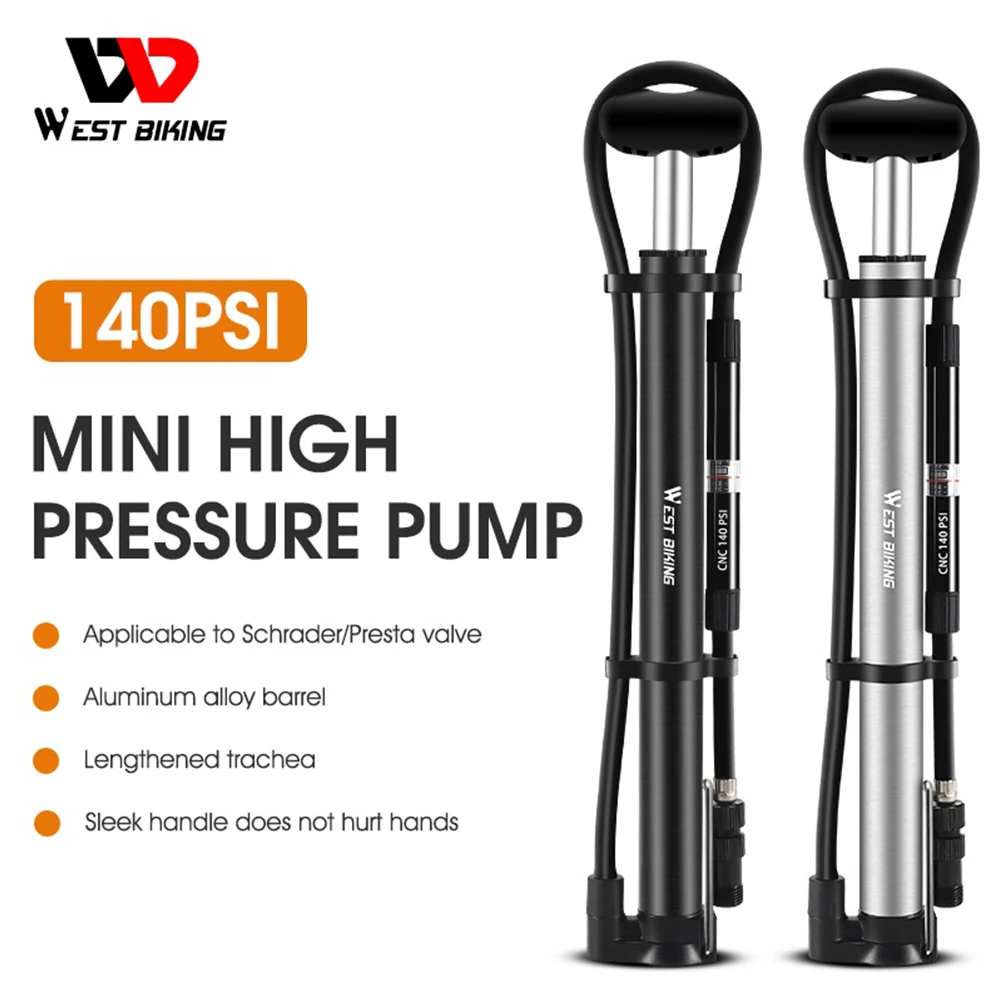 

140psi Bicycle Pump Mini Portable Alloy Bike Pump For AV/FV Tire Bike Air Pump Aluminum Alloy Bike Pump Mini Portable Pump