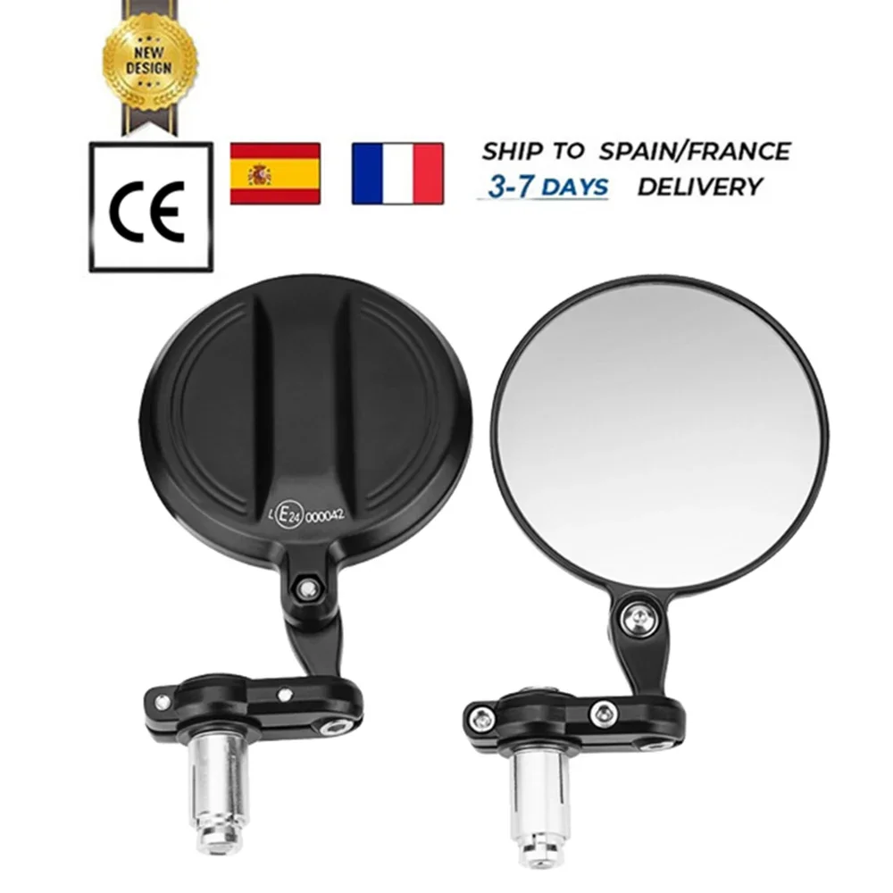 

Зеркало для мотоцикла E-MARK, торцевые зеркала на руле для MT07 MT09 R1 R3 для кафе Racer CB125R CBF125 Z900 Z750, зеркало для скутера, велосипеда