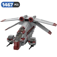 moc star movie multi altitude assault transport fighter aircraft building block military helicopter assembly model bricks toys