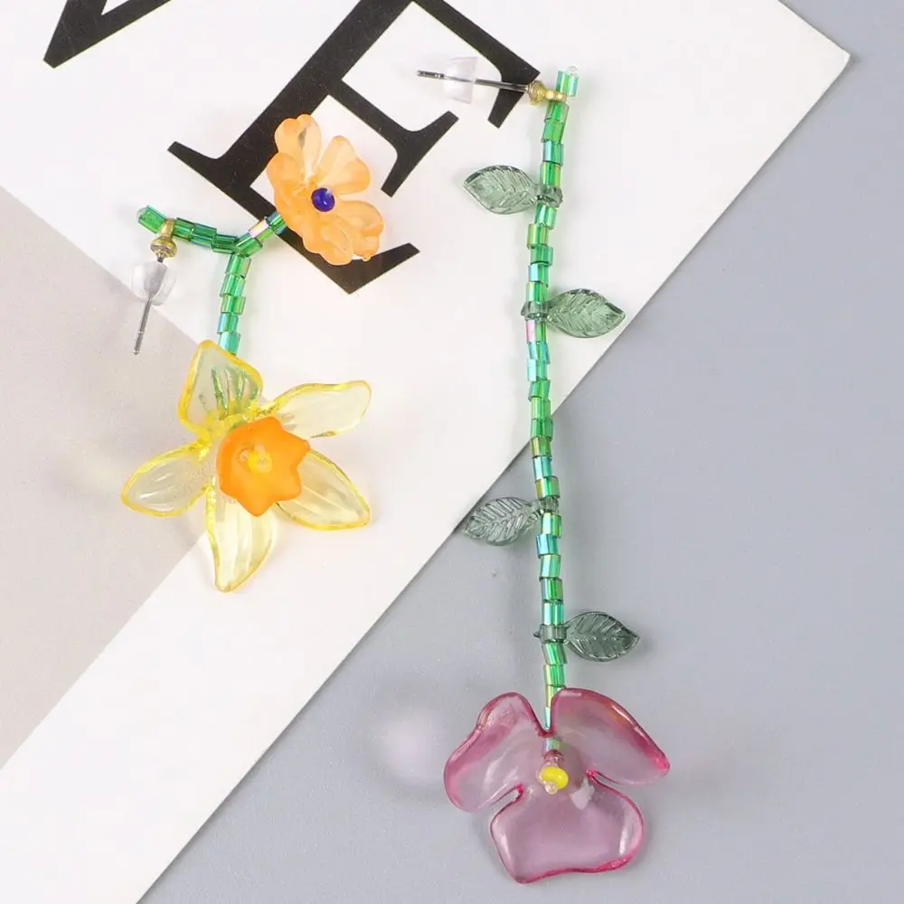 Ожерелье ручной работы из смолы с цветком ювелирные аксессуары в корейском стиле