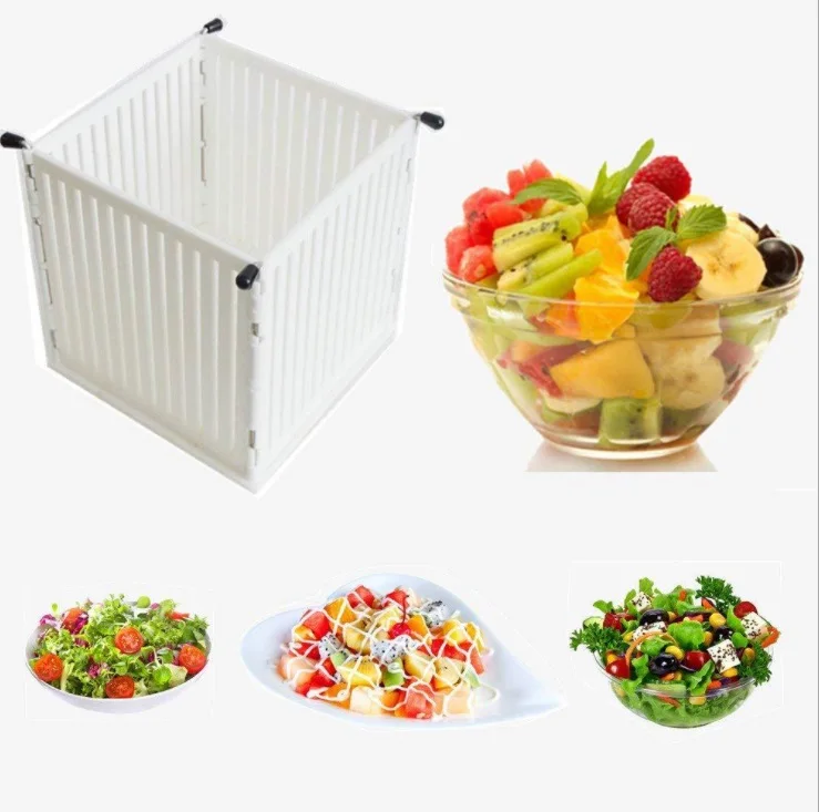 

Fresh fruit salad bowl salad cutter bowl fruit salad square cut bowl two generation salad bowl