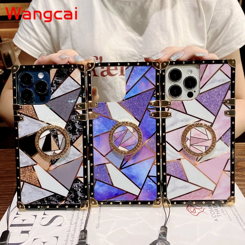 

Fashion luxury splicing flash phone case For Samsung Galaxy M30S A10S A20S A40 M30 M20 A7 2018 J6 J4 Plus shockproof cover