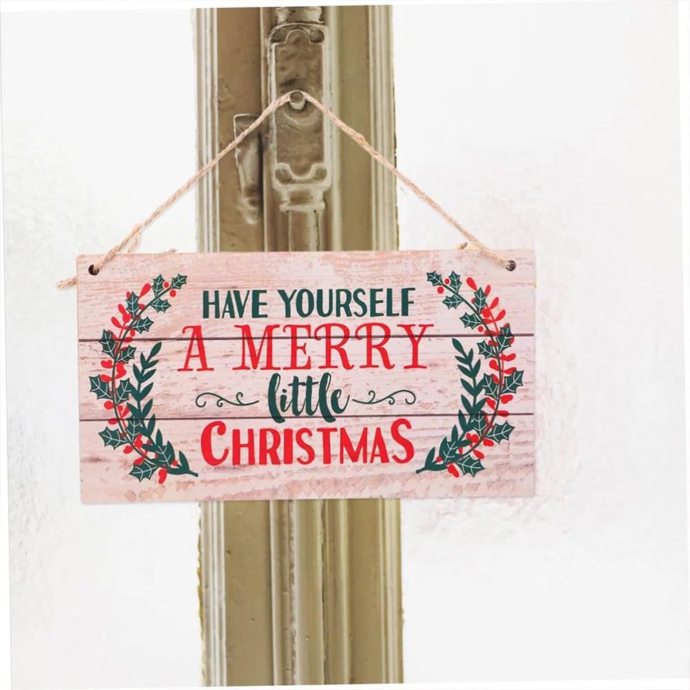 

Christmas Wood Plank Hanging Sign Have Yourself a Merry Little Christmas Wooden Plaque for Home Indoor Outdoor Decorations