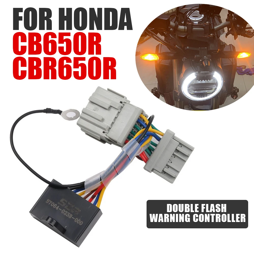 

For Honda CB650R CBR650R CB CBR 650 R Motorcycle Accessories Turn Signal Flasher Light Switch Double Flash Warning Controller