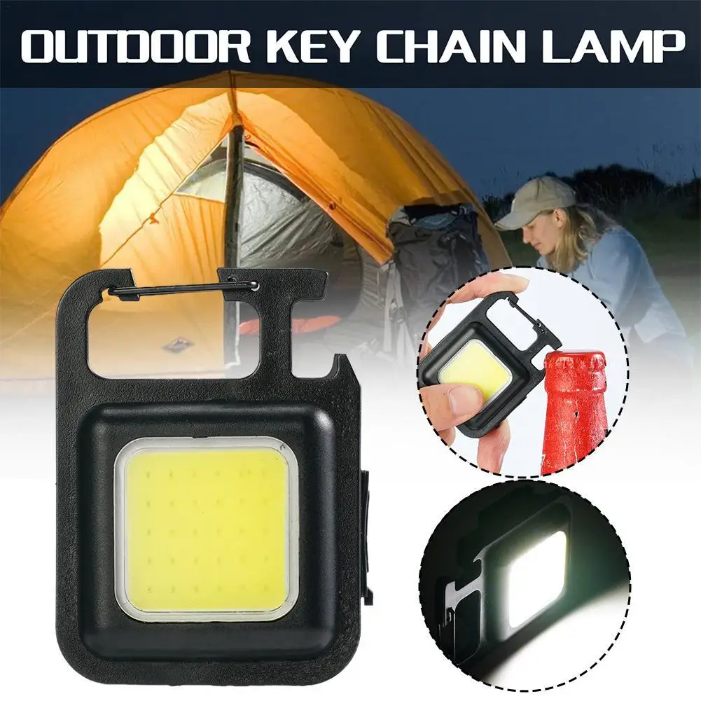 

Portable Flashlight Mini LED Keychain Light Glare COB USB Charging Emergency Lamps Work Light Outdoor Camping Light Corkscrew