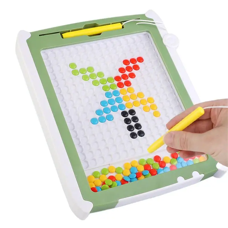 

Magnetic Drawing Board Kids Bead Drawing Board Magnetic Dot Art Educational Toy Beads Sensory Toys Arts And Crafts For Kids