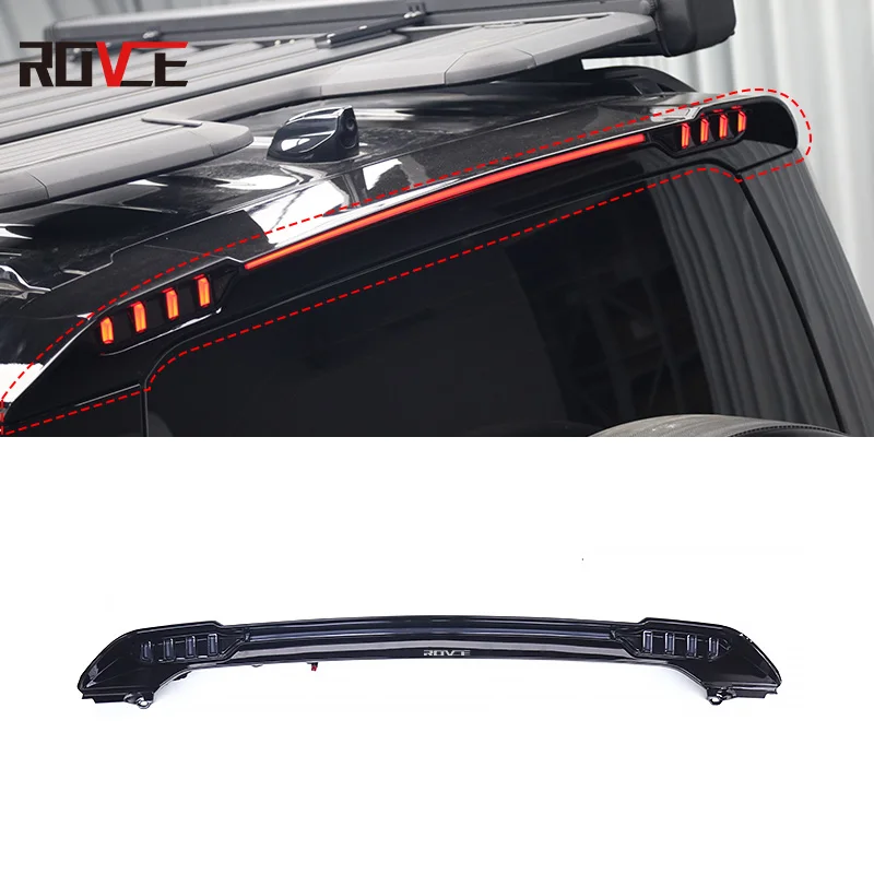 

ROVCE автомобильный задний спойлер, спойлер для губ, спойлер на багажник, крыло со светодиодной подсветкой для Land Rover Defender L663 90/110 2020-2025