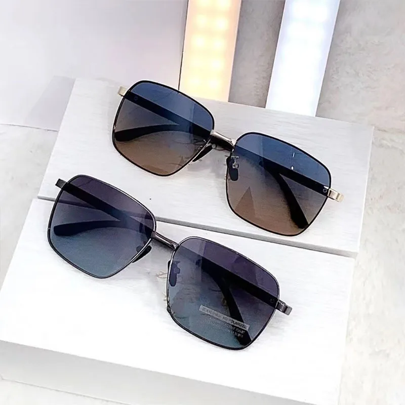 

Мужские солнцезащитные очки с поляризацией, модные уличные солнечные очки в маленькой квадратной оправе, для вождения, рыбалки, UV400