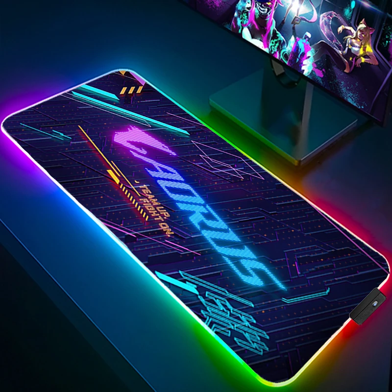 

Длинный коврик для мыши Aorus Xxl, Игровые ноутбуки, коврики Gigabyte, аниме игровой коврик для девочек, Rgb коврик Xl, большой Настольный коврик с подс...