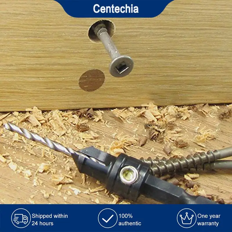 

Useful 5 Pcs Countersink Drill Bit Drill Press Set Reamer Woodworking Chamfer 5-12mm Carpentry DIY Wrench Drill Tool Set