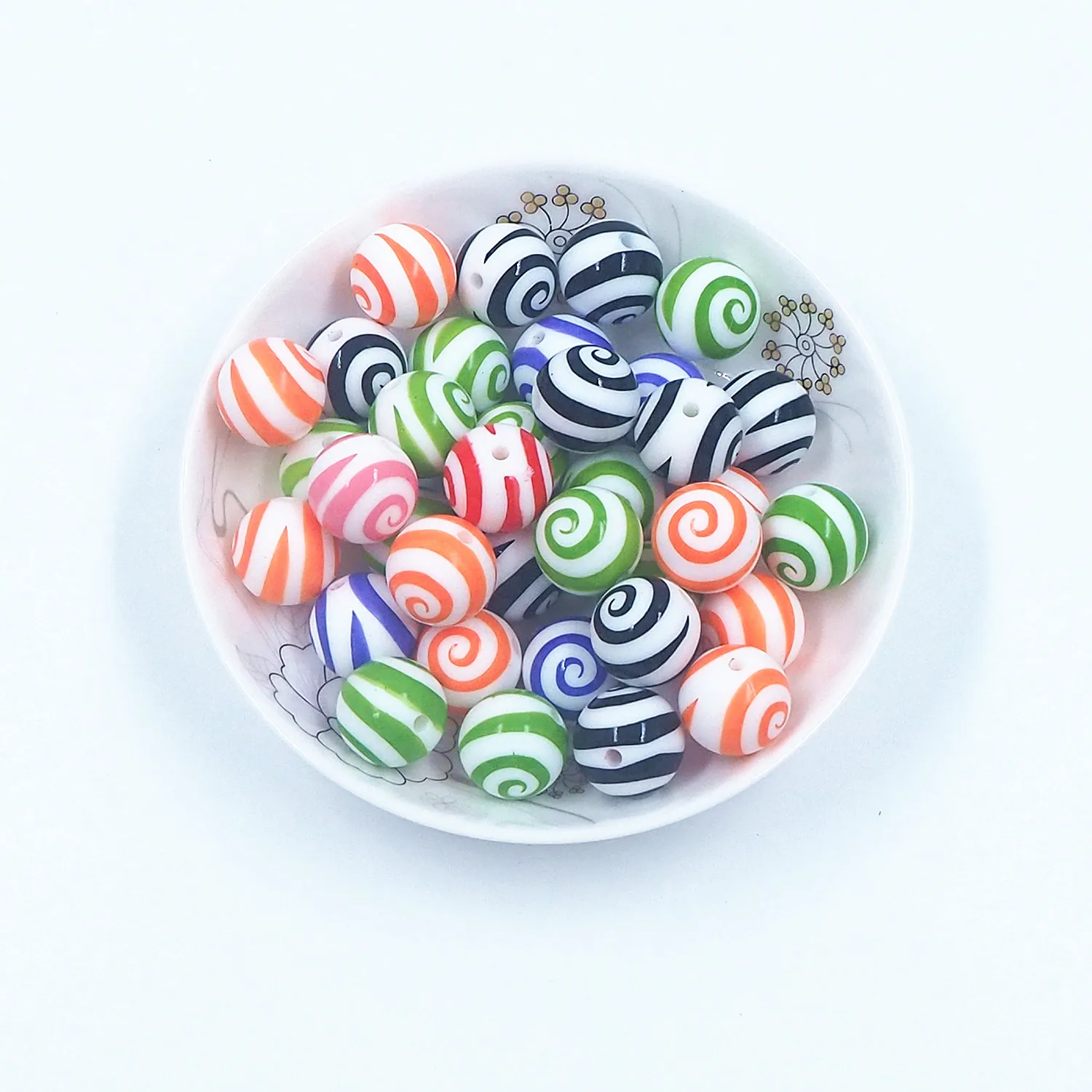 

Chenkai 50PCS 15mm Round Silicone Focal Beads For Beadable Pen Silicone Charms for Pen Keychain Making Silicone Character Beads
