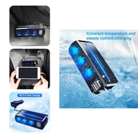 power charger splitter portable 120w wear resistant qc3 0 usb power charger splitter for car charger socket car charger