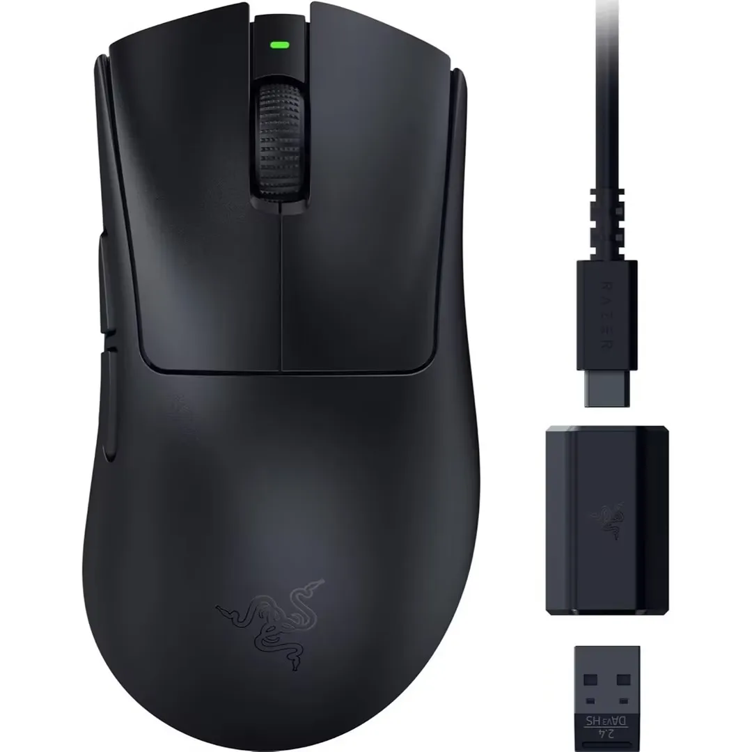 Фото Беспроводная игровая мышь DeathAdder V3 HyperSpeed, легкая (55 г), программируемая мышь Razer, мышь с длительным сроком службы №2