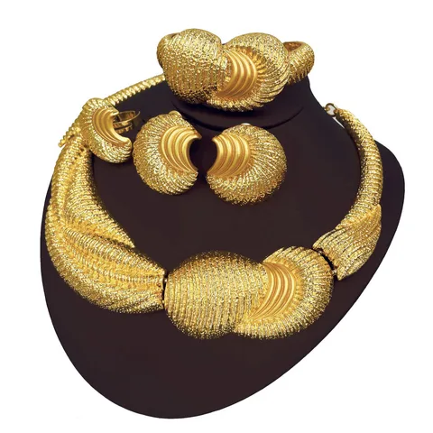 Золотой позолоченный комплект украшений