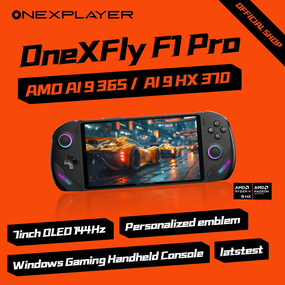 Новейшая игровая консоль Onexplayer AMD AI 9 365 HX370 ONEXFLY F1 PRO7 дюймов Wins портативная