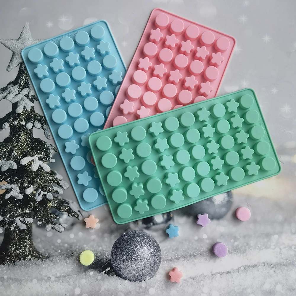 

50 Cavity silicone Mold Jelly Moulds Cake Tools Ice Tray Candy Maker Chocolate Gummy Bear ice cube Baking mould