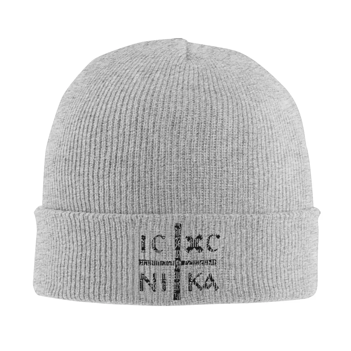 ICXC NIKA Cross Christian Orthodox Beanie Hats Knit Hat Kpop Elastic Men Women Caps Winter Design Cool Bonnet Gift