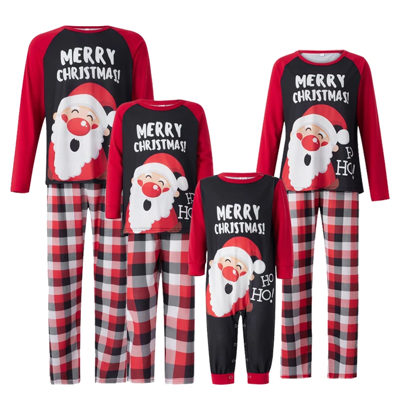 

Рождественские Семейные сочетающиеся пижамы, милая Домашняя одежда с принтом Санта Клауса, эльфа, Папа, мама и я, Рождественский пижамный ко...