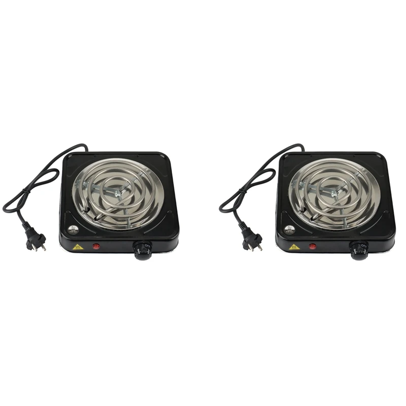 

2X Electric Coals Burner Multipurpose Charcoal Burner 1000W With Adjustable Temperature Control Countertop EU Plug