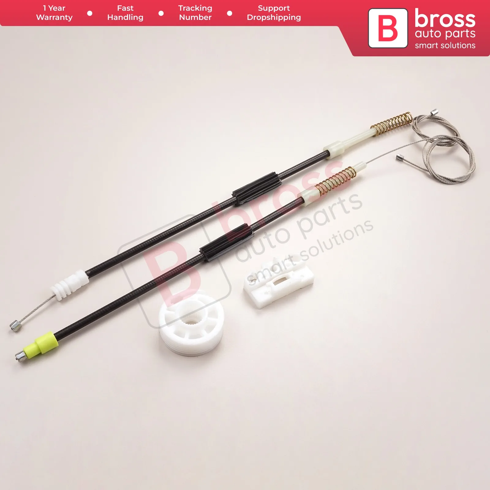 

Bross Auto Parts BWR969 Electrical Power Window Regulator Repair Kit REAR Right Door for Mercedes E320 1996-2002 S320 1998-2005