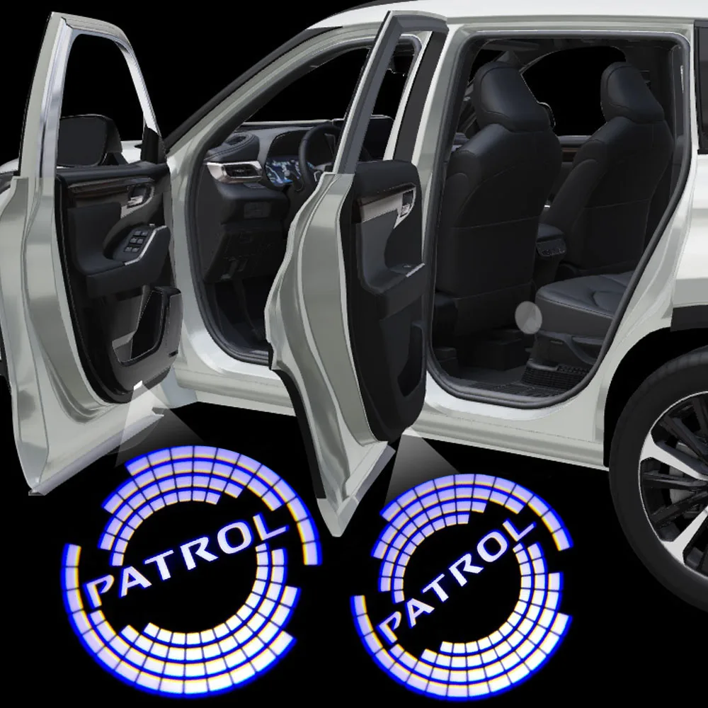 

LED Badge Car Door Light For Nissan Patrol Logo Light Courtesy Lamp For Nissan Patrol Y62 Armada Nissan Ghost Shadow Light