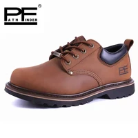 men genuine leather casual shoes leather brand men shoes work safety boots designer mens flats work safety shoes pf boots