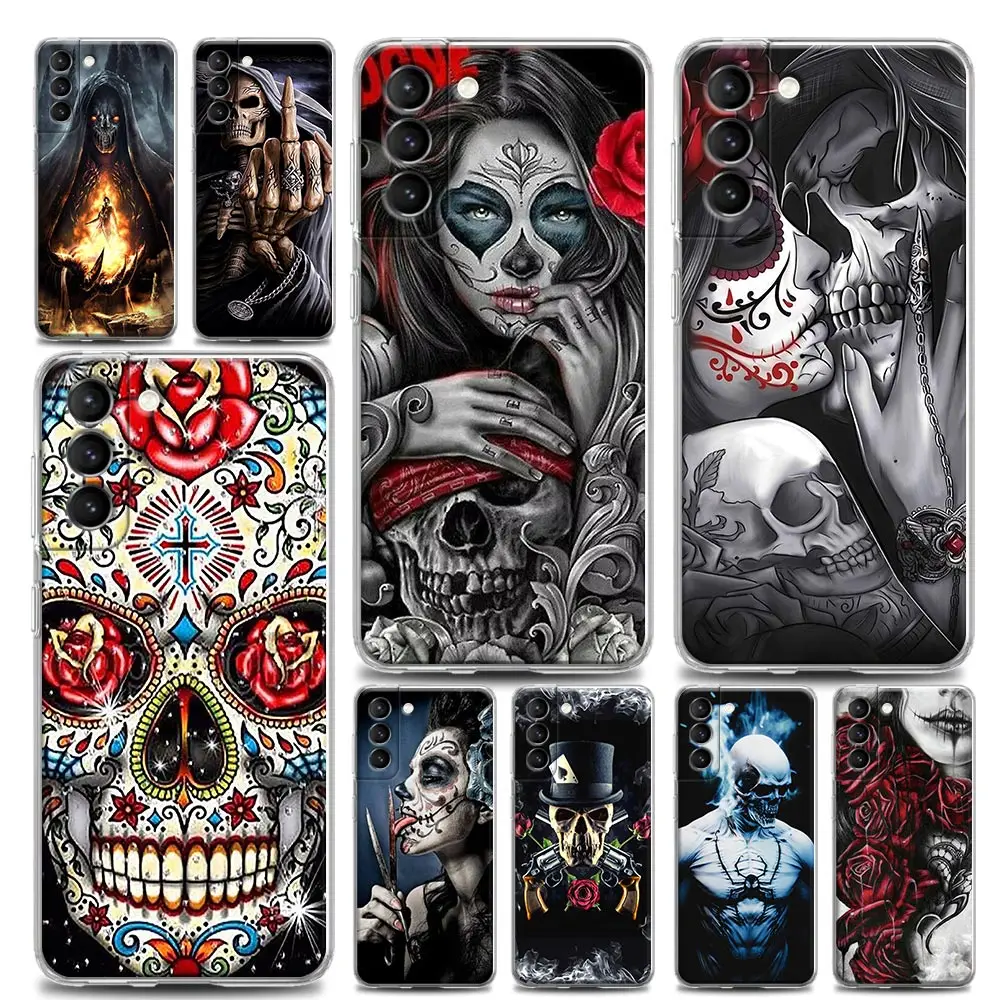 

Phone Case for Samsung S22 S9 S10 S10e S20 S21 Plus Lite Ultra FE 4G 5G Soft Silicone Case Cover The God Of The Skeleton