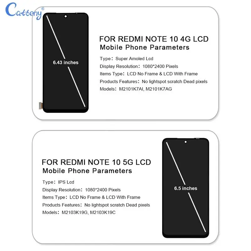 Оригинальный дисплей Note 10S для Xiaomi Redmi 10 4G ЖК-дисплей с сенсорным экраном и