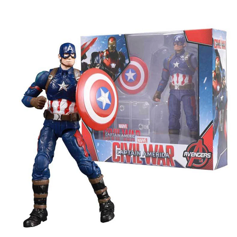 

Marvel Toy Avengers Alliance 4 Spider-Man Model 7 inch Handmade Captain America Doll Iron Man Thanos Black Widow Hulk Boys Toys