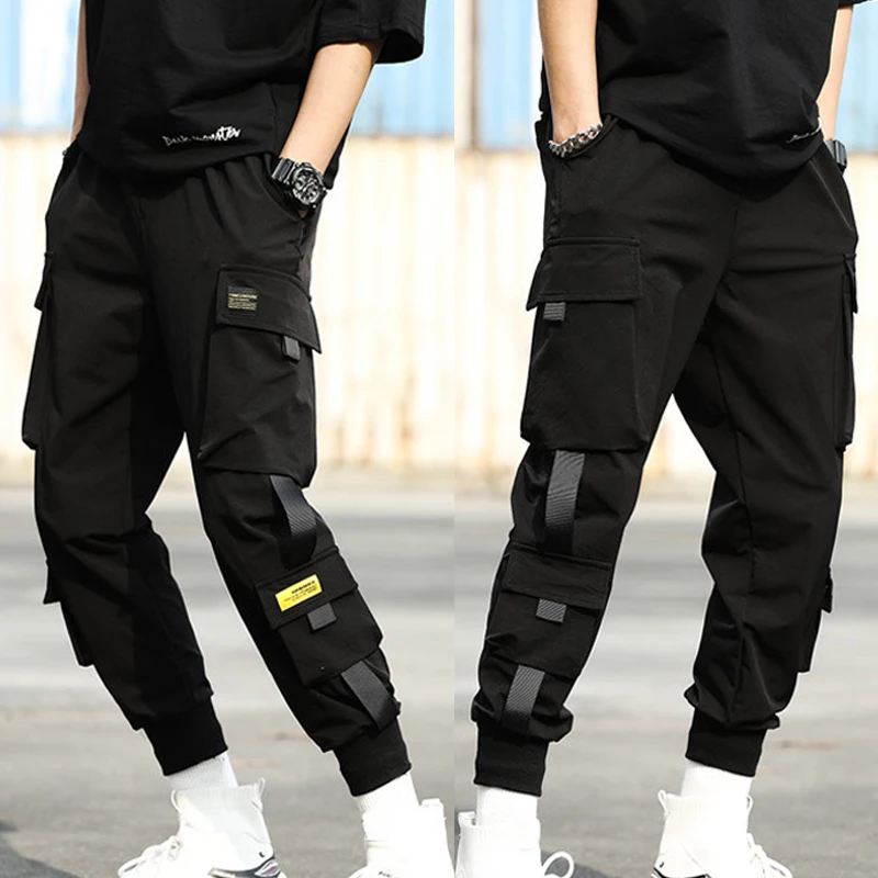 

Sport Tactical Male Joggers Boys Trousers Jogging Spring Pants Tracksuit Clothings Cargo Thin Overalls Men's Summer Harajuku