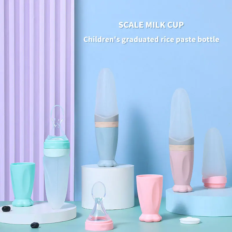 Сжималка для кормления младенцев детская силиконовая ложка овощей фруктов риса