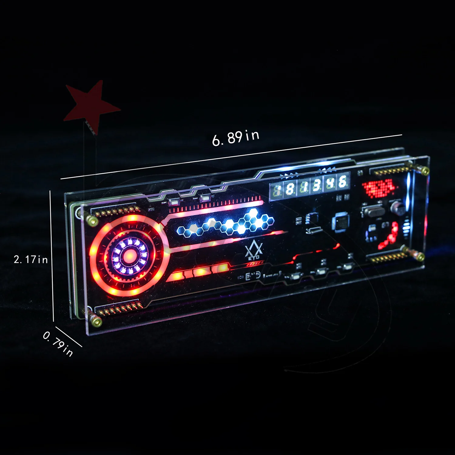 Киберпанк RGB Светодиодные Настольные Часы DIY Ручной Работы Песочные Для Создания