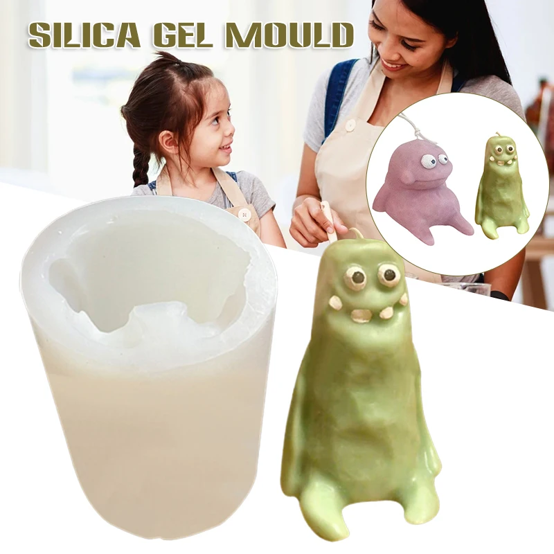 

Cute Funny Monster Soft Casting Die Aromatherapy Candle Wax Templates DIY Craft for Decoration Aromatherapy Candle Wax SEC88