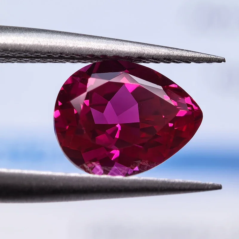 Выращенный в лаборатории сапфир розового цвета грушевидные VVS1 драгоценные камни