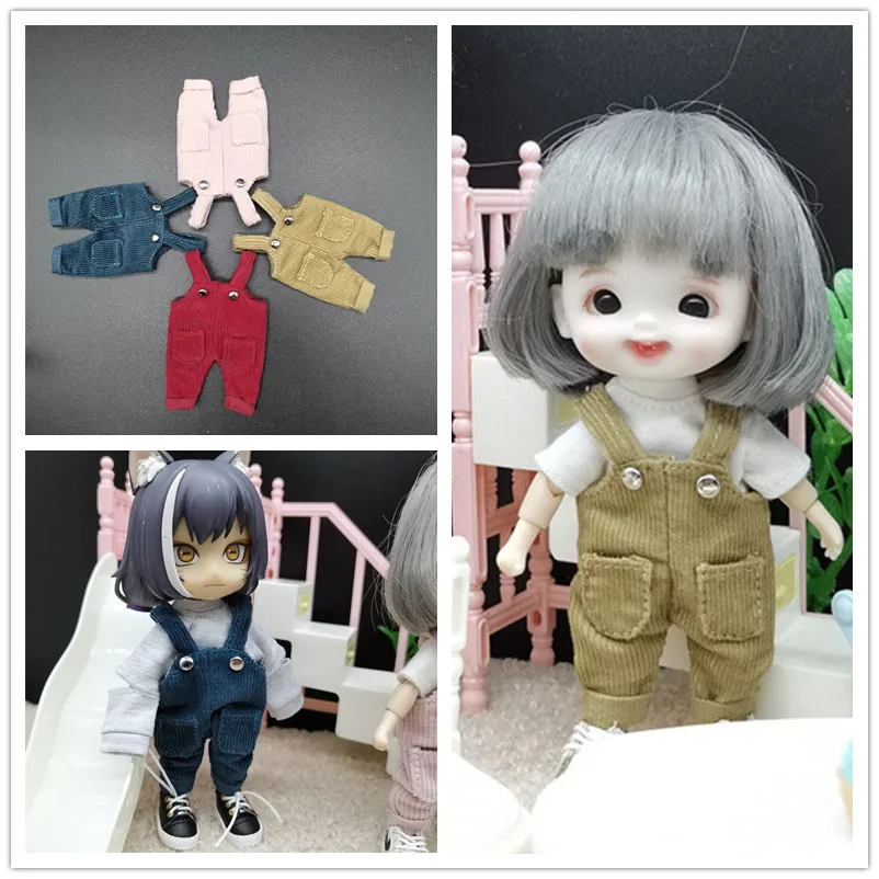 

Ob11 Одежда для куклы ob11 повседневные штаны 1/12 bjd Груз Брюки для куклы подарок на день рождения Аксессуары