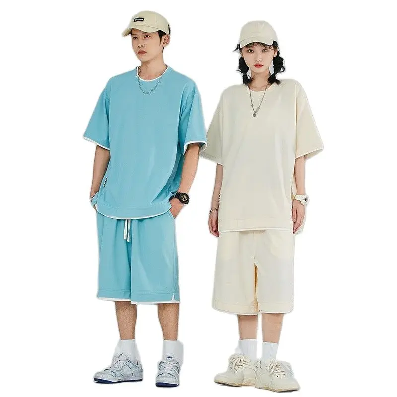 

Мужская футболка с коротким рукавом и шорты, в Корейском стиле