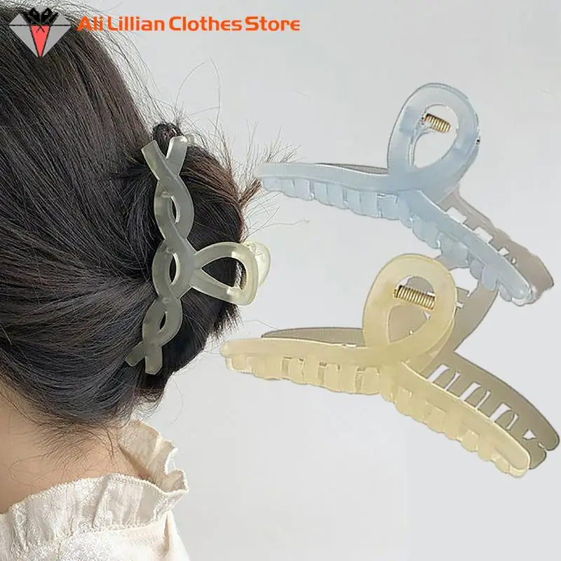 

1PC Cross Hair Claw Clip Large Crab Hair Claws for Women Girls Korean Acrylic Barrette Bath Claw Clips Hair Accessories Gifts